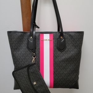 Michael Kors Eva Signature Stripe Handbag